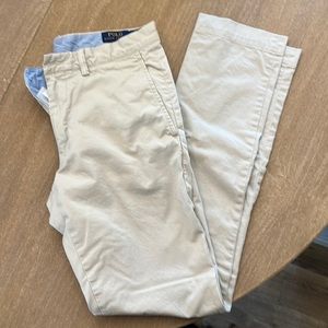 Men’s POLO khaki flat front pants 32/34
